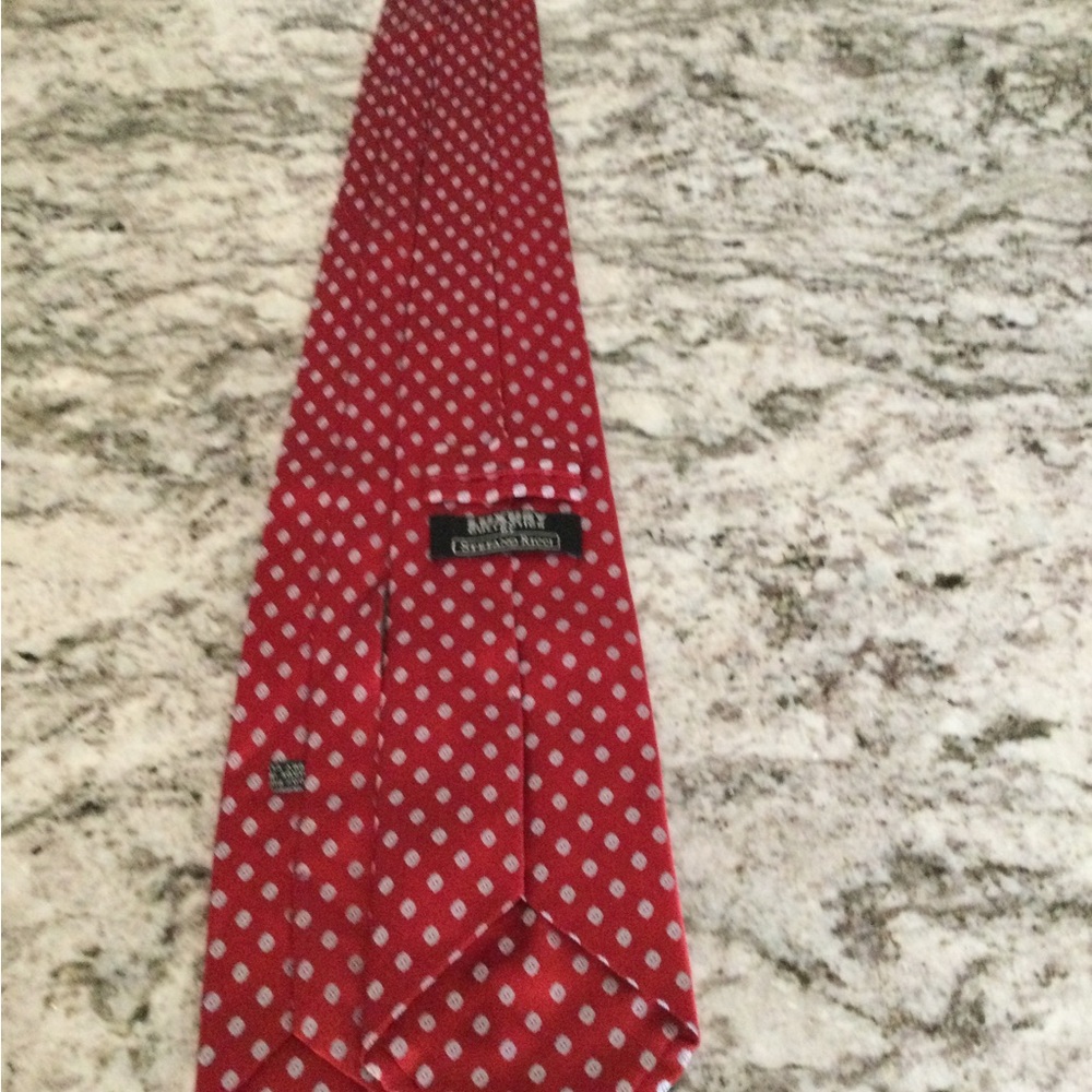 Stafford Red Polka Dot Silk Tie